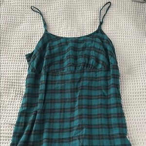 Plaid Green and Black Women's dress